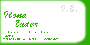 ilona buder business card